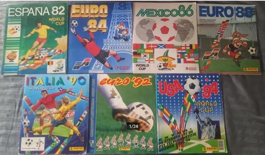 Panini albums EK's en WK's 1982 t/m 2012, Ophalen of Verzenden, Zo goed als nieuw, Buitenlandse clubs, Poster, Plaatje of Sticker