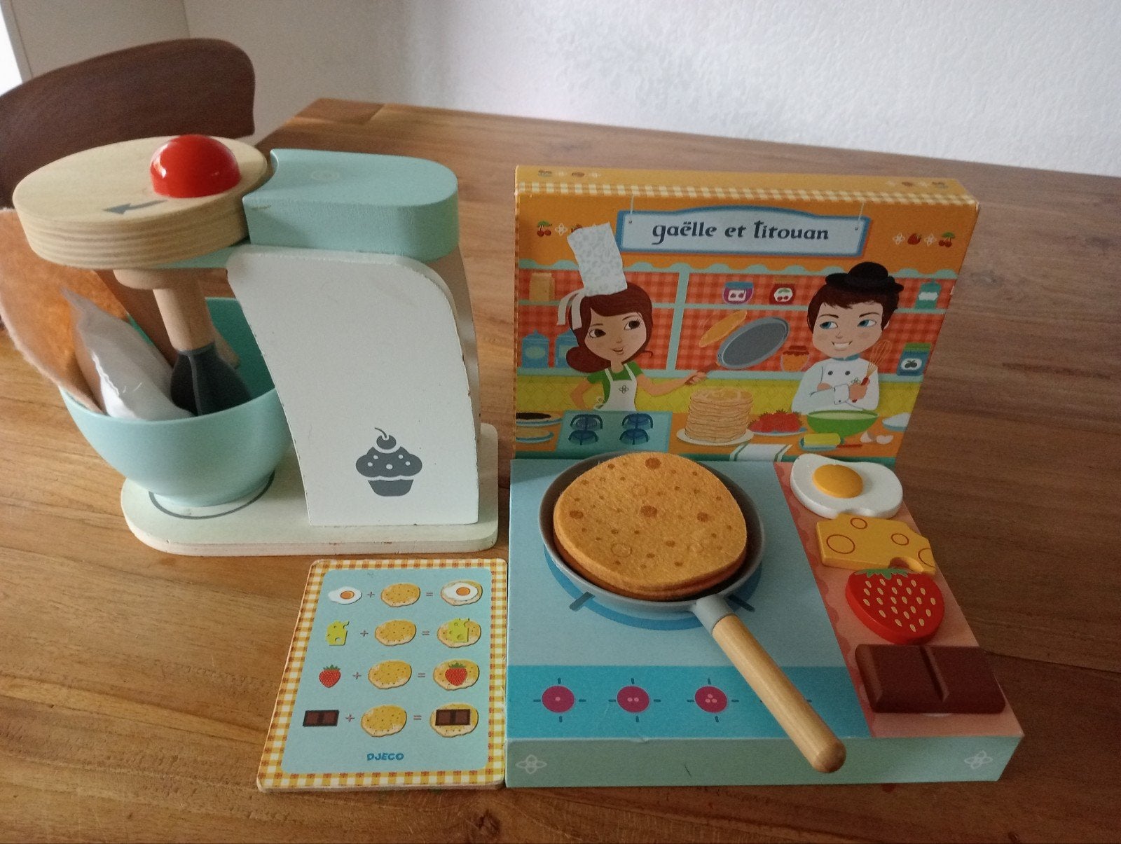 Gaëlle en Titouan pannenkoekenrestaurant plus houten mixer, Ophalen, Gebruikt, Overige typen