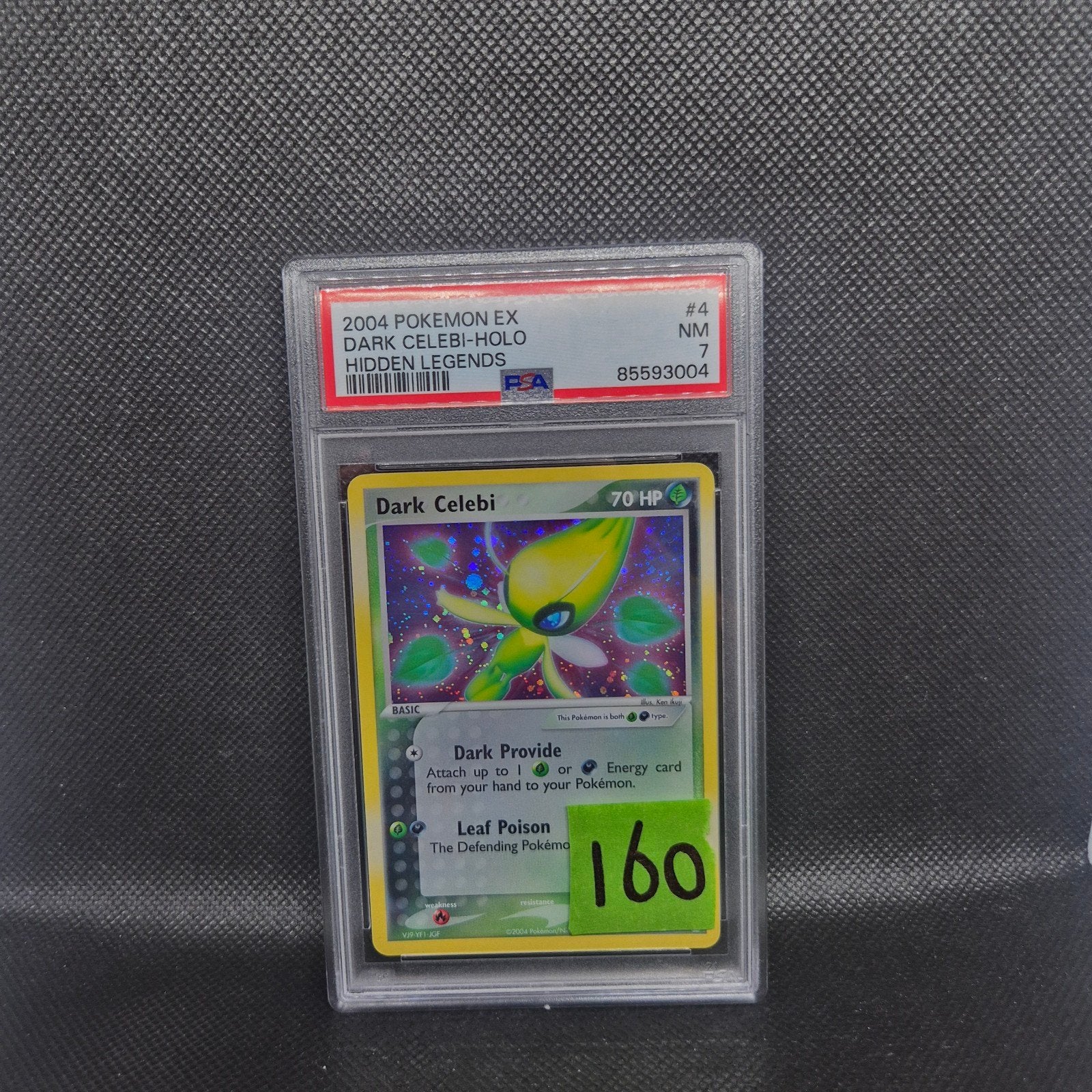 Dark Celebi Holo Hidden Legends PSA 7, Ophalen of Verzenden