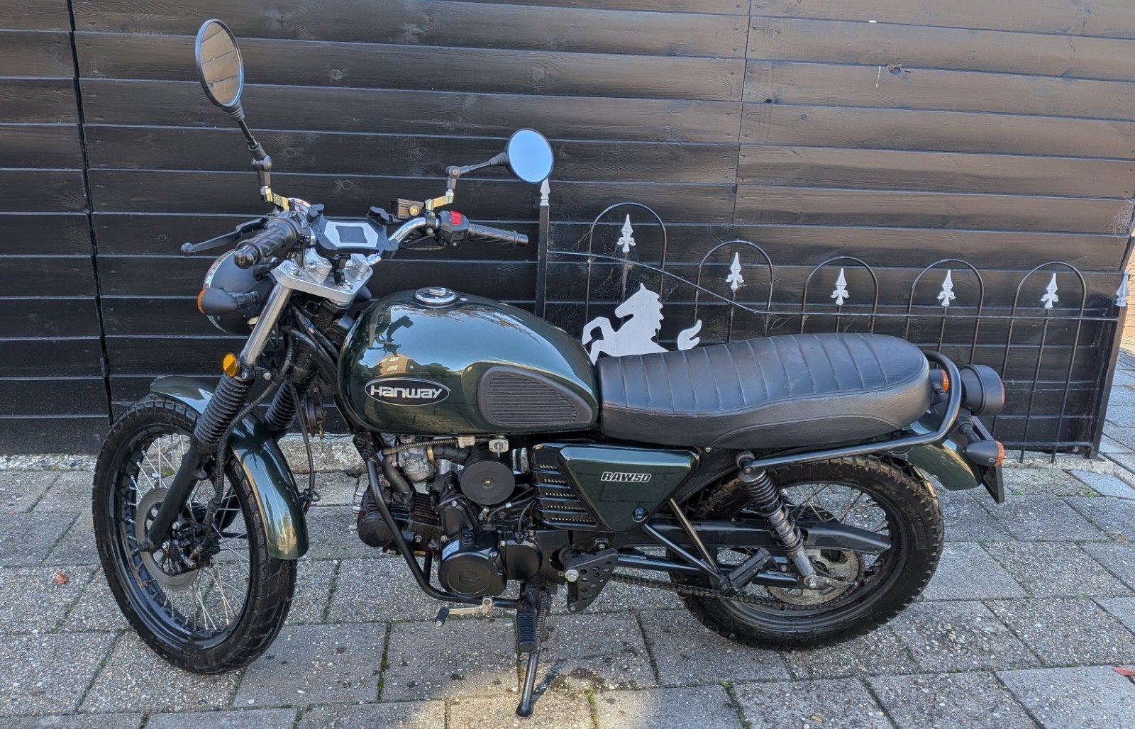 Hanway Raw50 Caferacer 50cc schakelbrommer, Ophalen, Gebruikt, Hanway Raw 50, 4 versnellingen