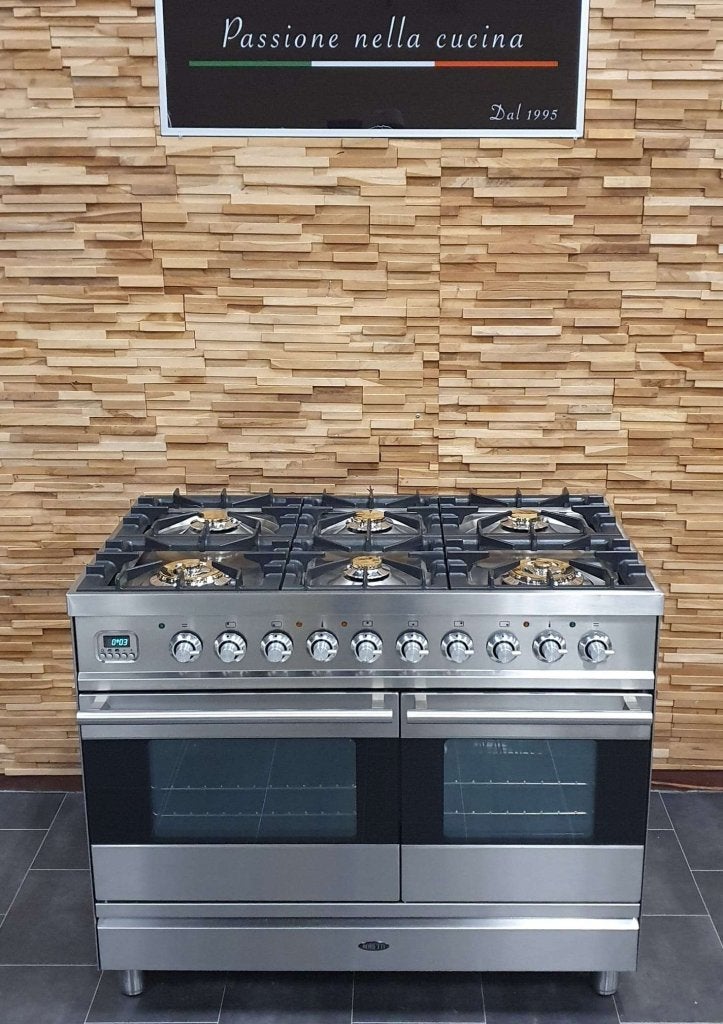 🔥Luxe Boretti Fornuis 100cm RVS + RVS 2 ovens 6 gaspitten, Niet ingevuld, 60 cm of meer, Niet ingevuld, Ophalen of Verzenden