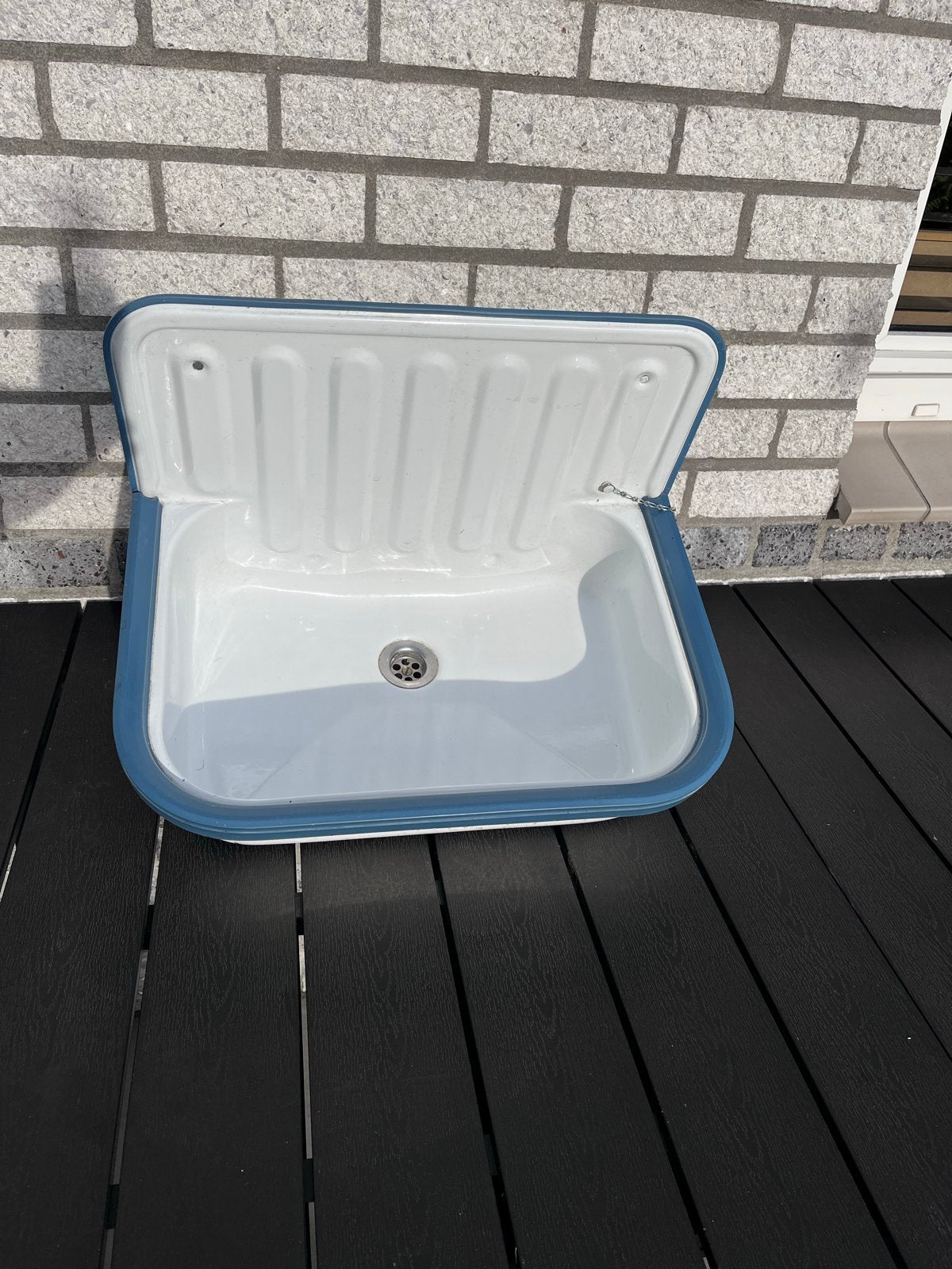 Wasbak - uitstortgootsteen van plaatstaal (50x30 cm), Ophalen
