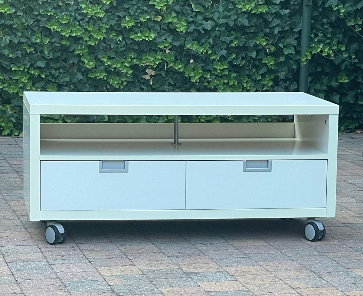 Ikea TV-meubel met lades en wielen, Ophalen, Gebruikt, 100 tot 150 cm, Minder dan 100 cm
