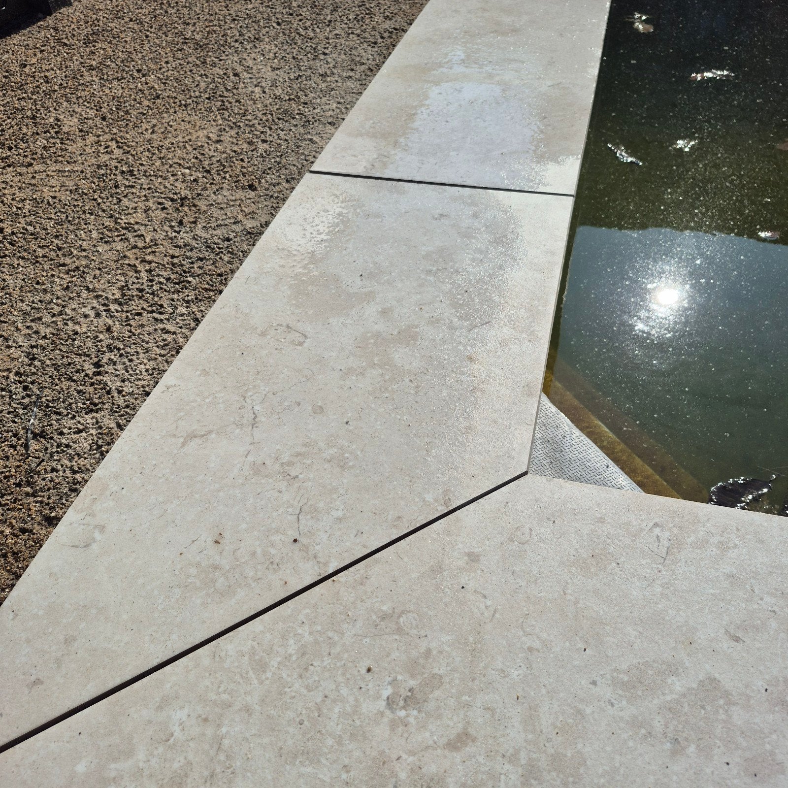 Geoceramica zwembadrand/vijverrand tegels 80x35x4 nieuw!, Ophalen, Nieuw, Keramiek, Overige typen
