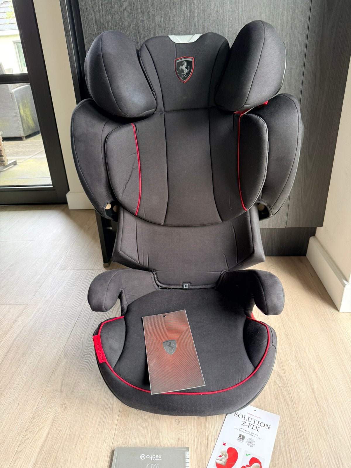 Cybex Solution Z-FIX autostoel 15-36 kg (Ferrari editie), Overige merken, 15 t/m 36 kg, Ophalen of Verzenden, Zo goed als nieuw