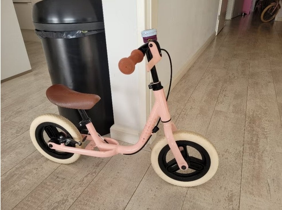 Kinderloopfiets roze van B'Twin, Ophalen of Verzenden, B'Twin, Schijfrem, Minder dan 16 inch