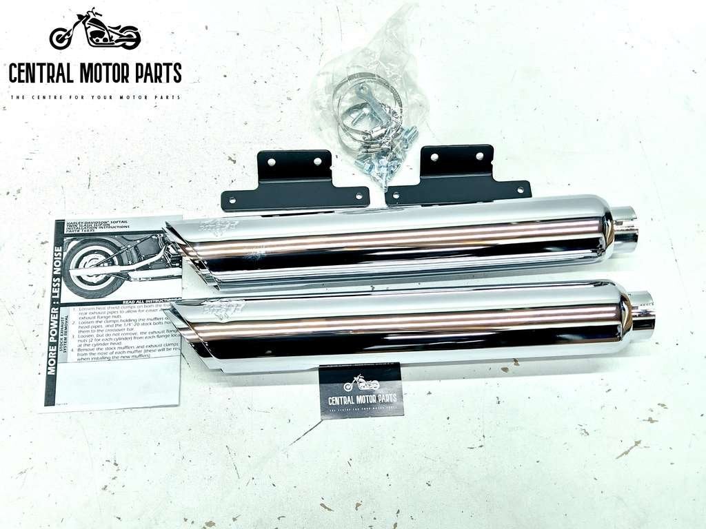 Chromen 3 inch Twin Slash dempers Softail 2007-2017, Niet ingevuld, Nieuw, Ophalen of Verzenden, Niet ingevuld
