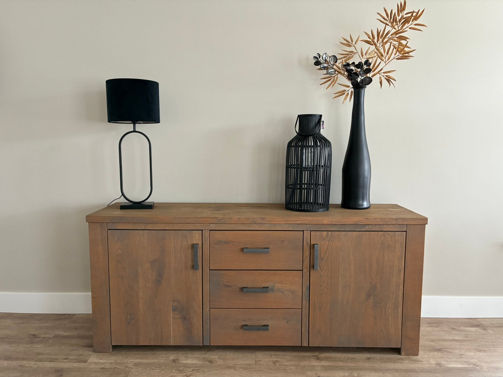 Eiken dressoir en tv-meubel, Huis en Inrichting, Kasten | Dressoirs, Ophalen, Meerdere interieurstijlen, Met deur(en), 150 tot 200 cm