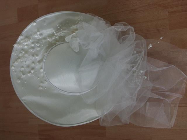 Witte trouwhoed, Ophalen of Verzenden, Zo goed als nieuw, Wit, Accessoires