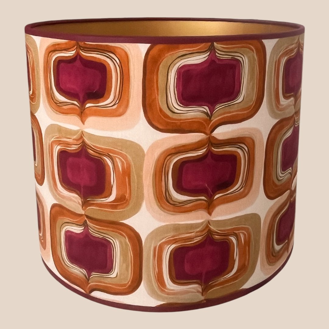 Lampenkap, oranje/roze/bordeaux, Huis en Inrichting, Lampen | Lampenkappen, Ophalen of Verzenden, Nieuw, Rond, Minder dan 25 cm