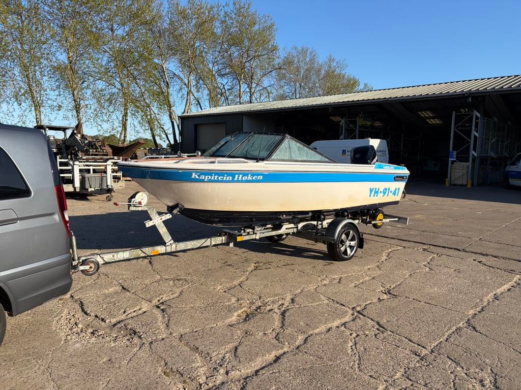 Te koop nette beekman met 90 pk mercury optimax!!, 70 tot 120 pk, Ophalen of Verzenden, Zo goed als nieuw, 3 tot 6 meter