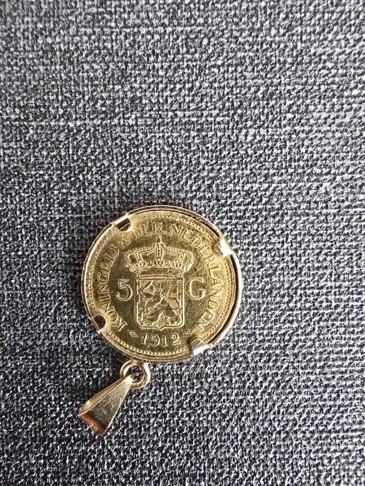 Gouden vijf gulden munt (Wilhelmina 1912), Ophalen, 5 gulden, Goud, Koningin Wilhelmina