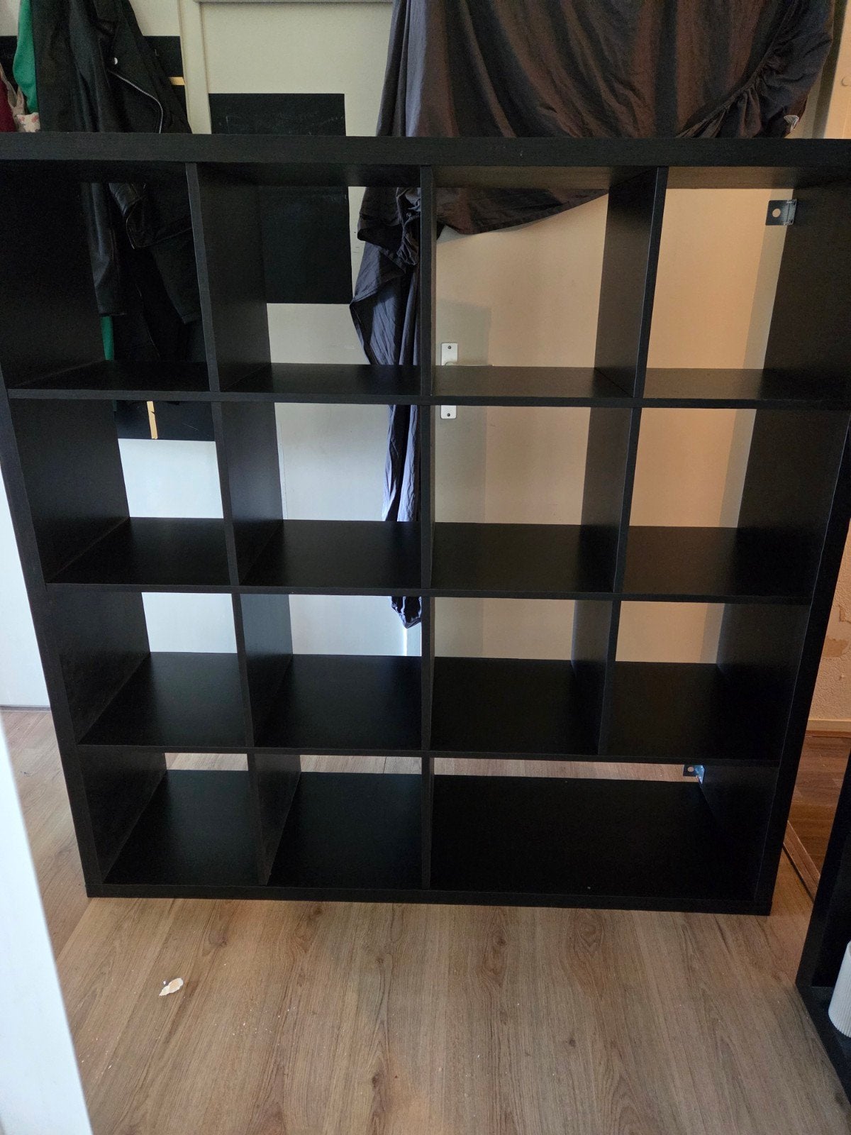 Zwart IKEA Kallax vakkenkast met 16 vakken, Ophalen, Gebruikt