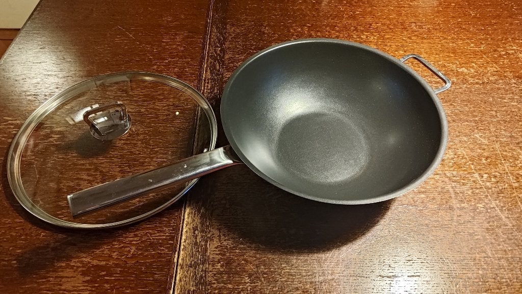 Villeroy & Boch - Vivo - Wokpan - 30 cm, Antiaanbaklaag, Ophalen of Verzenden, Zo goed als nieuw, Rvs