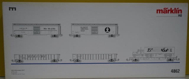 Märklin H0 4862 Amerikaanse Goederenwagon Set, Wisselstroom, Treinset, Nieuw, Ophalen of Verzenden