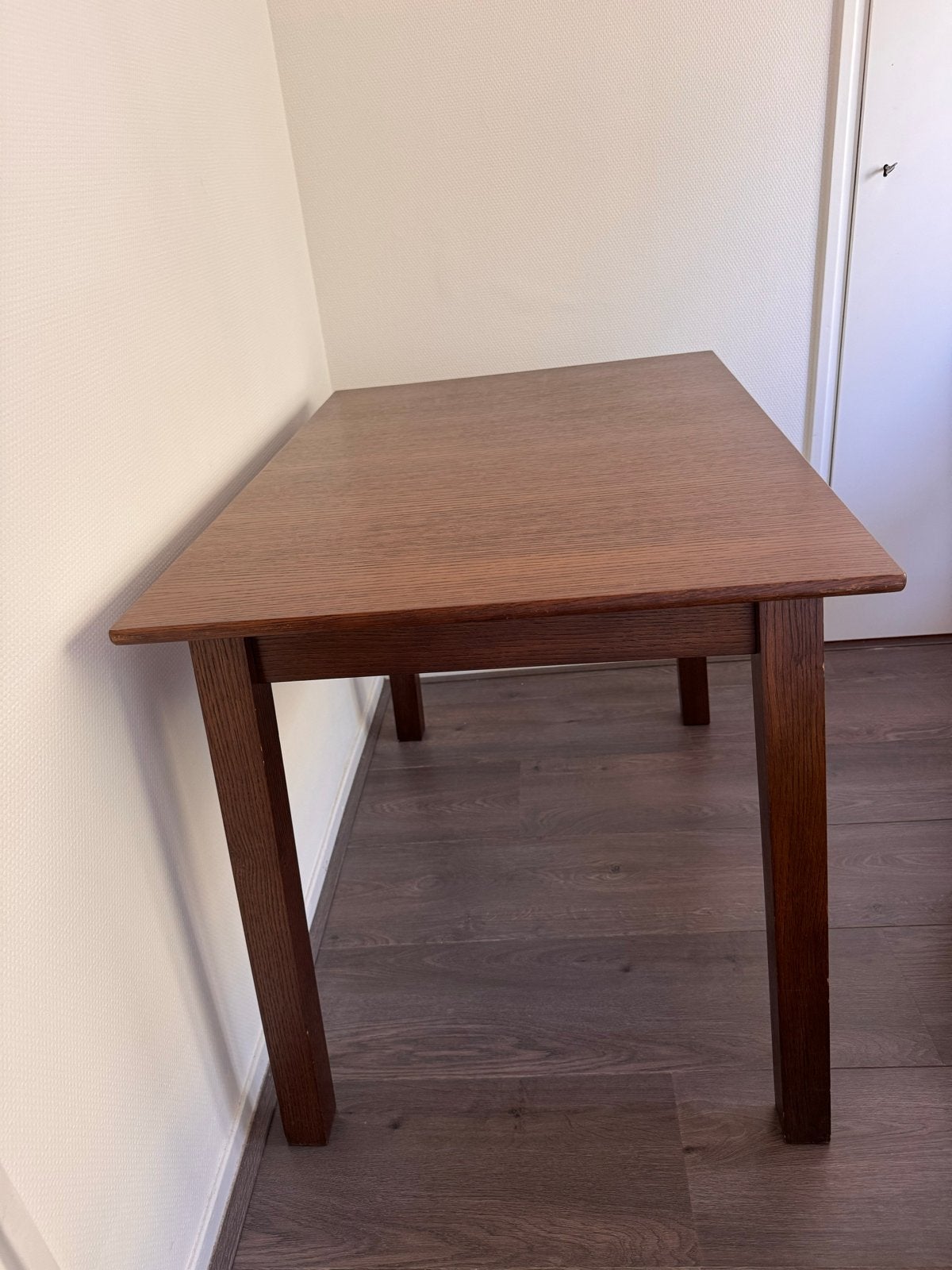Houten eettafel/bureau - 100x70 cm, Ophalen, Gebruikt, 100 tot 150 cm, Tot twee personen