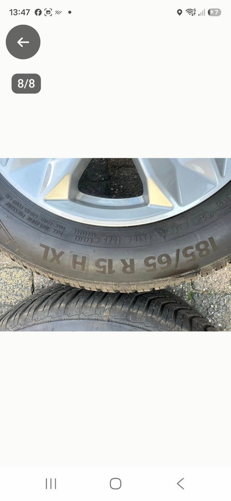 licht metalen velgen 15 inch met Conti AllSeason  banden, Ophalen, 15 inch, 185 mm, All Season