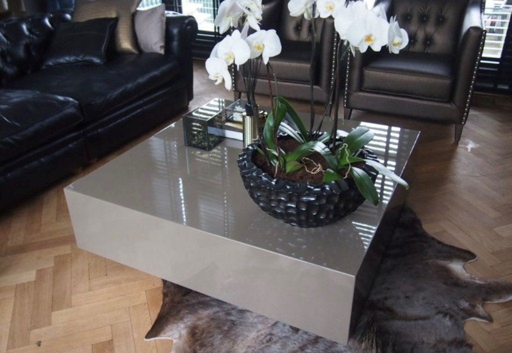 Salontafel kubus | hoogglans salontafel | zwevend salontafel, Ophalen, 100 tot 150 cm, Nieuw, 50 tot 100 cm