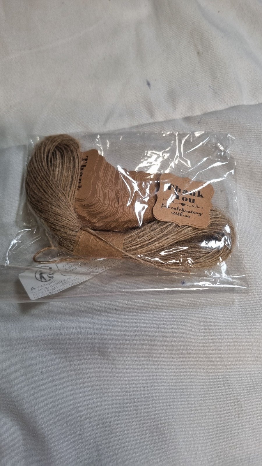 Nieuwe Kadolabels 'Thank You' met Touwtje - Bedankjes, Ophalen of Verzenden, Nieuw, Overige typen