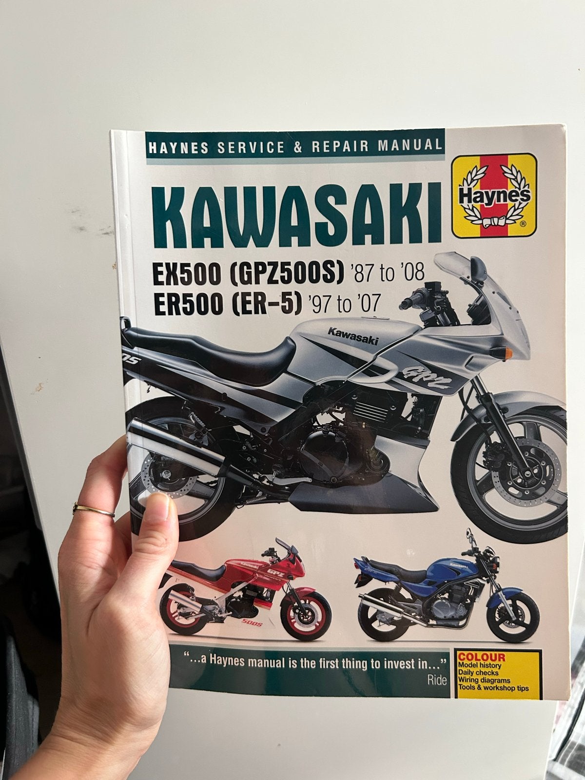Haynes Service & Repair Manual Kawasaki EX500 GPZ500S ER500, Motoren, Handleidingen en Instructieboekjes, Ophalen of Verzenden