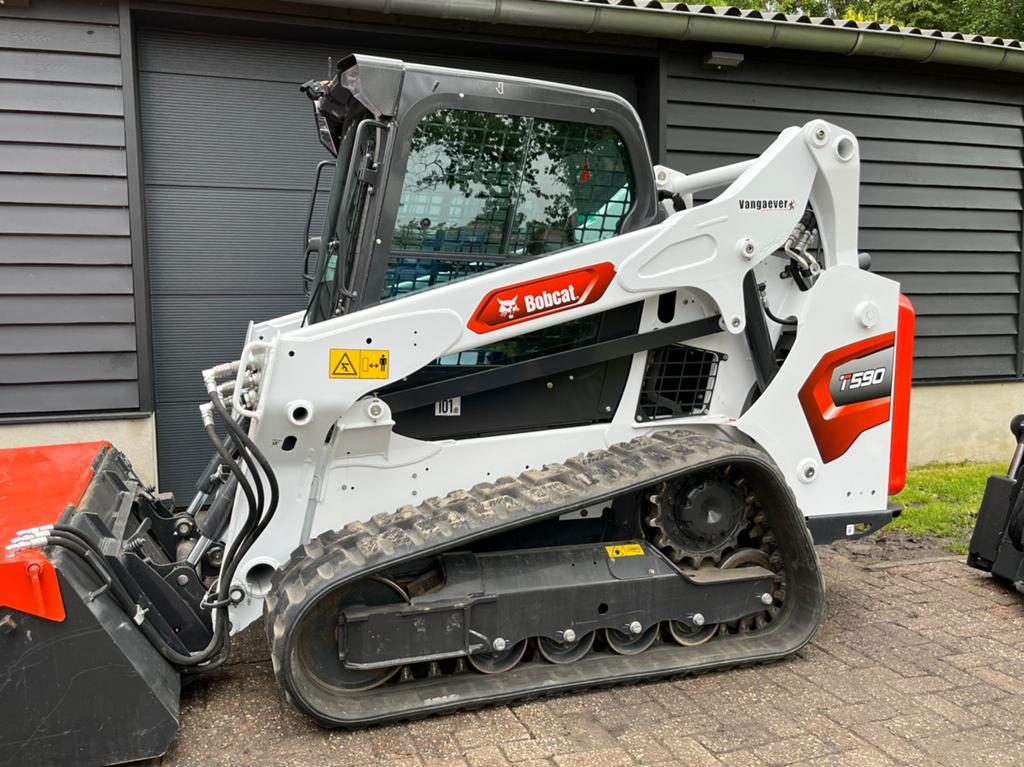 Bobcat T590 complete set met slechts 100uur 4 aanbouwdelen, Ophalen of Verzenden, Wiellader of Shovel