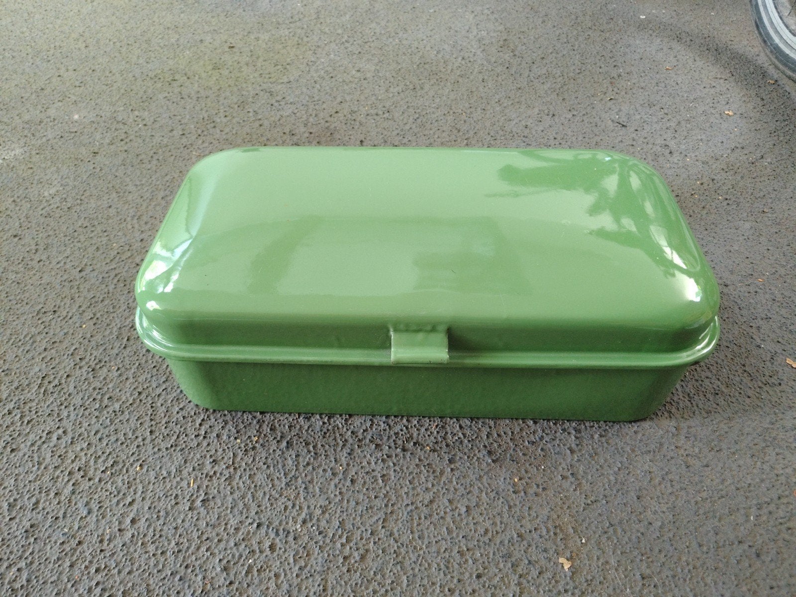 Vintage Groene Emaille Broodtrommel - Jaren '50/'60, Ophalen