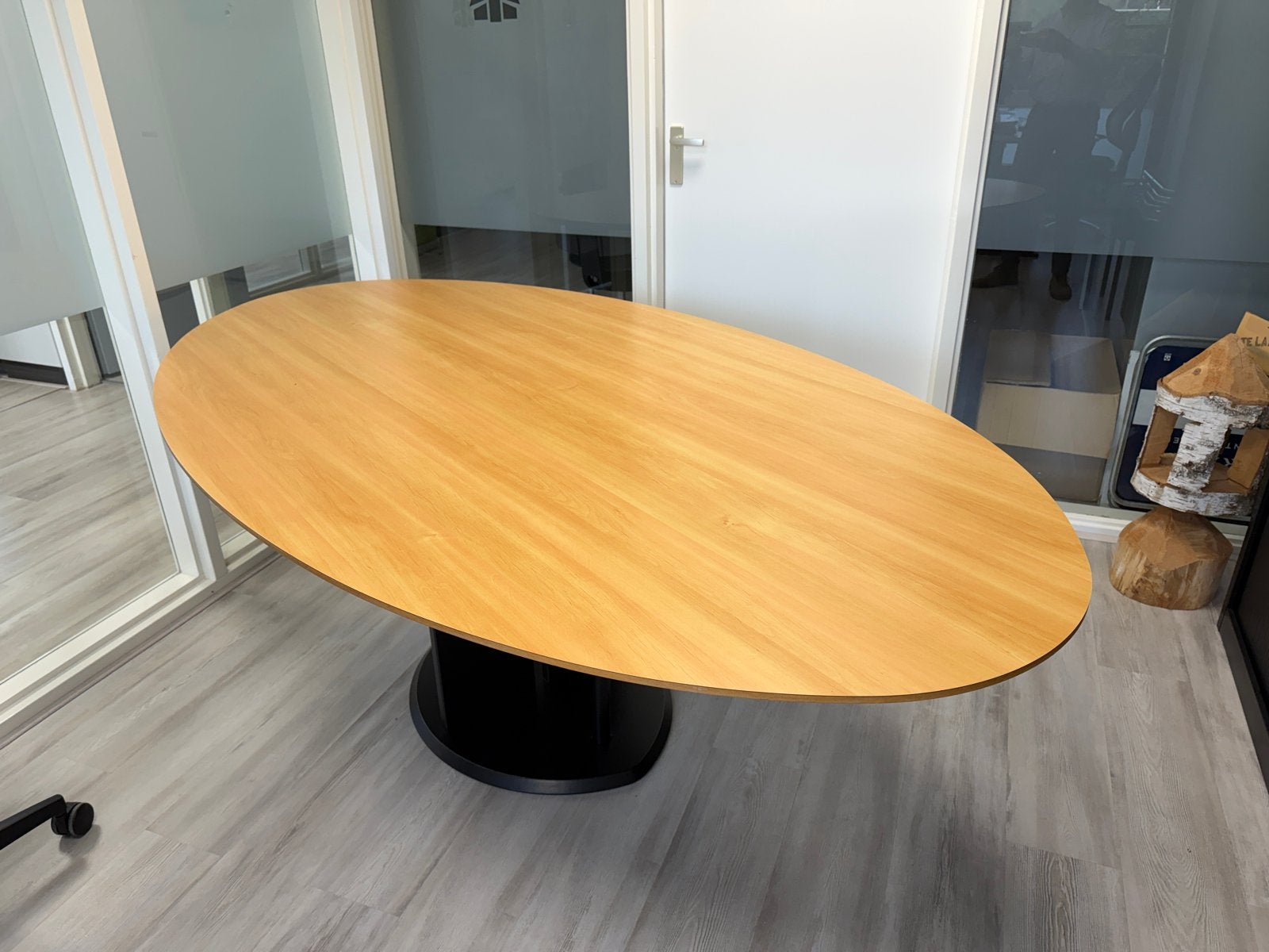 Ovale vergadertafel - 220x120 cm, Ophalen, Gebruikt, 100 tot 150 cm, 200 cm of meer