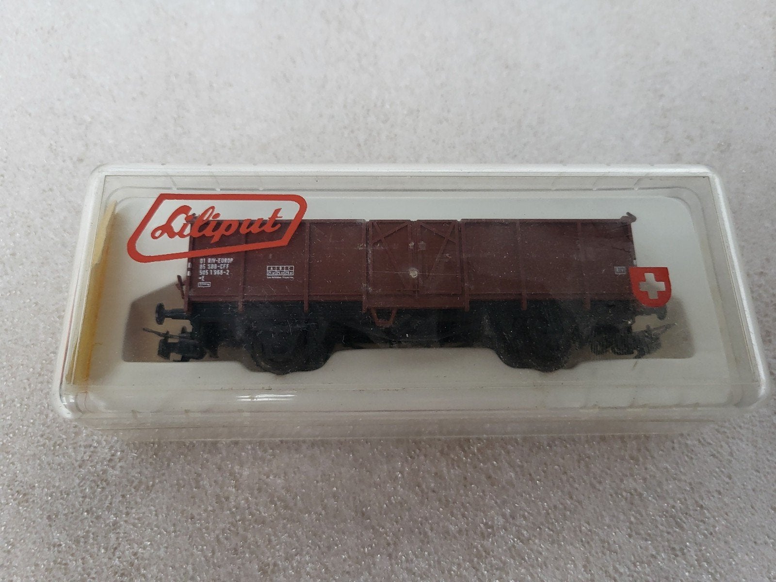 Liliput Wagon 231.50 - Bruine goederenwagon, Gelijkstroom, Wagon, Ophalen of Verzenden, Zo goed als nieuw
