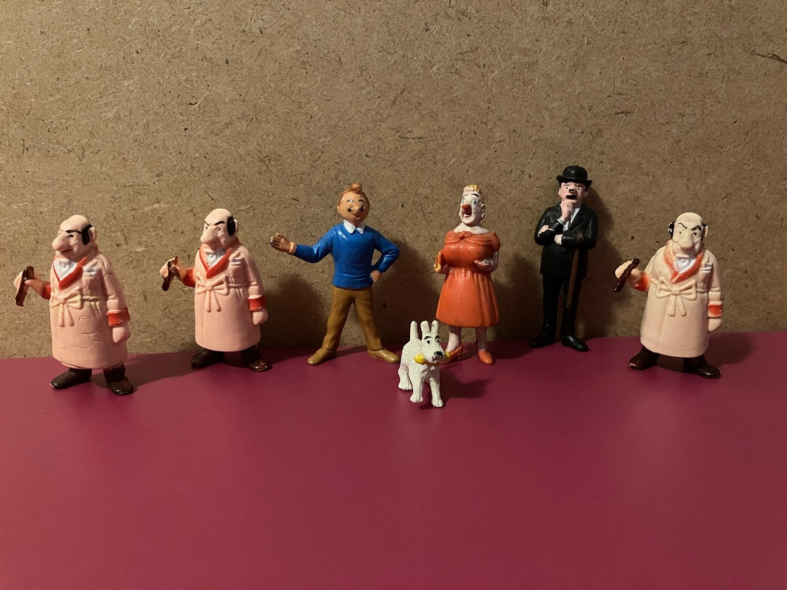 Kuifje esso figuren set - Hergé - Vintage verzamelobjecten, Ophalen of Verzenden, Gebruikt, Jongen of Meisje
