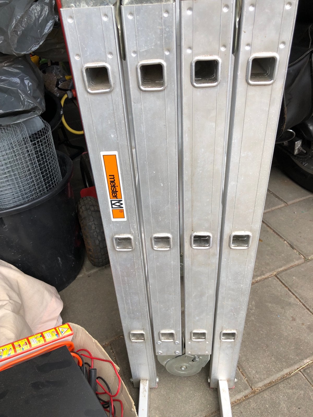 Meister Vario 360 Opvouwbare Aluminium Ladder - 3.60m, Ophalen, Gebruikt, Ladder, Opvouwbaar of Inschuifbaar