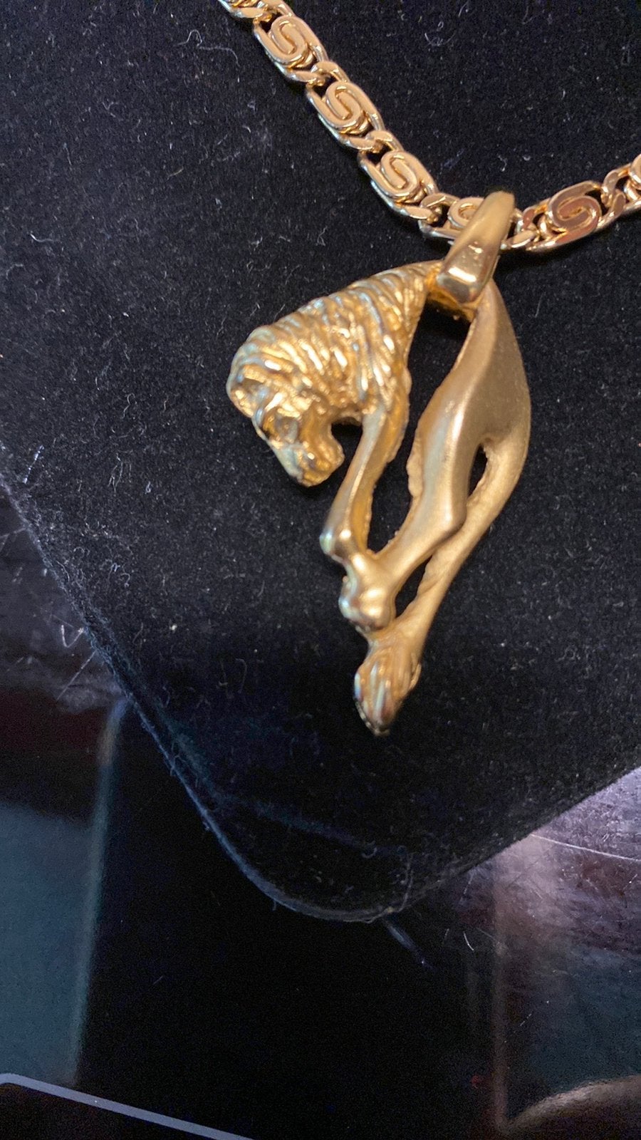 ketting met panter, Ophalen of Verzenden, Zo goed als nieuw, Goud, Overige materialen