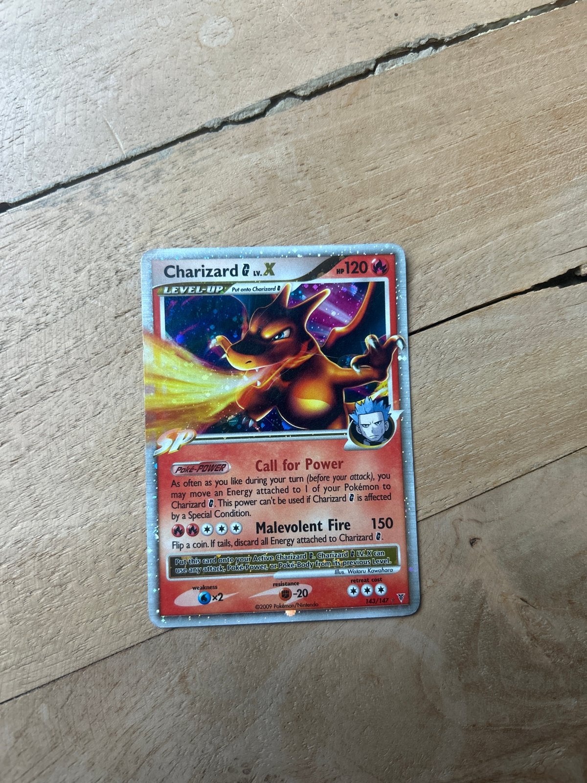 Charizard G LV.X Pokémon Kaart - Foil (2009), Ophalen of Verzenden, Gebruikt, Losse kaart, Foil