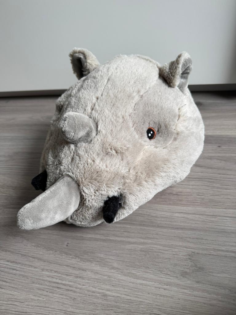 Dierenkop neushoorn, Kinderen en Baby's, Kinderkamer | Inrichting en Decoratie, Ophalen, Zo goed als nieuw, Wanddecoratie