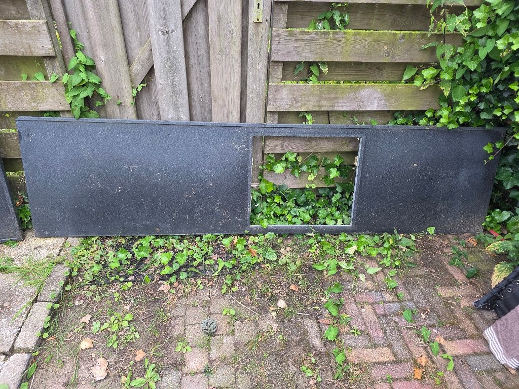 twee granieten keuken bladen, Huis en Inrichting, Keuken | Complete keukens, Ophalen, Gebruikt, Zwart, Hoekkeuken