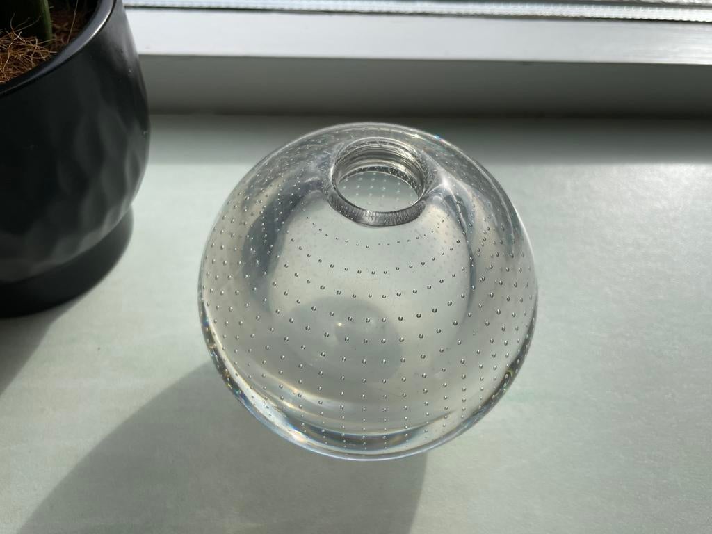 Copier Leerdam spijkerbol vaasje hoogte 9,5 cm., Ophalen of Verzenden