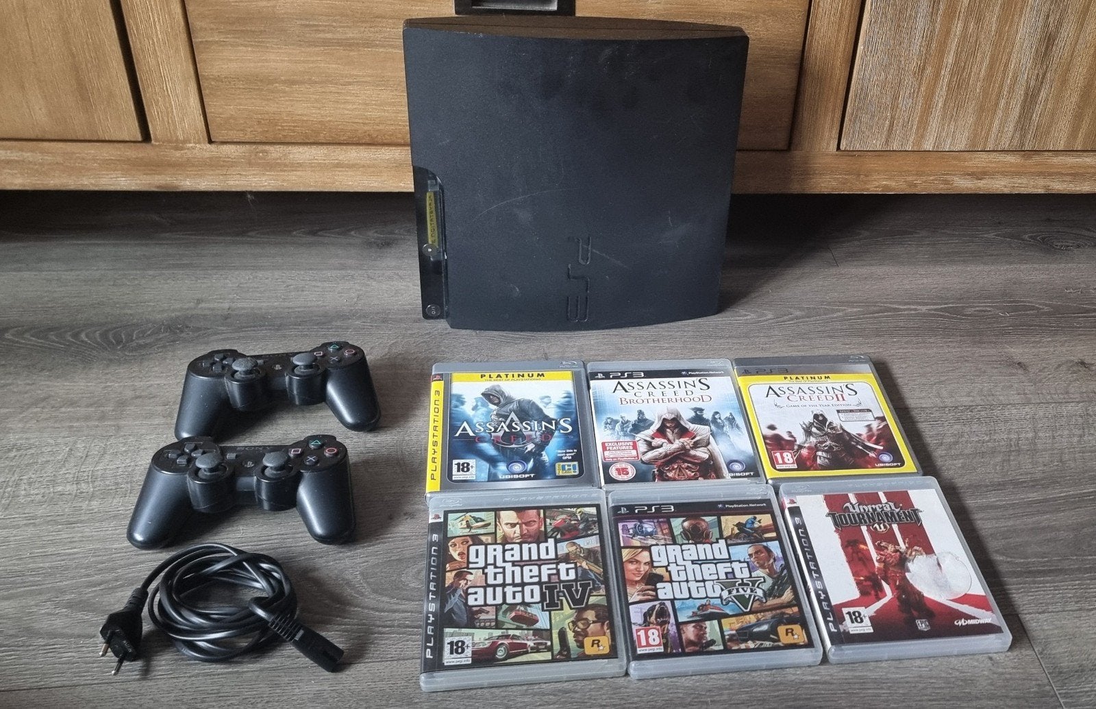 Werkende playstation 3 incl 6 games, Ophalen, Gebruikt, Met 2 controllers