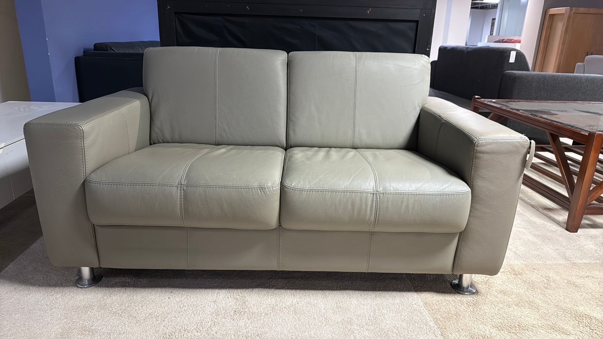 Leren 2 zitsbank, ., 150 tot 200 cm, Tweepersoons, Ophalen of Verzenden