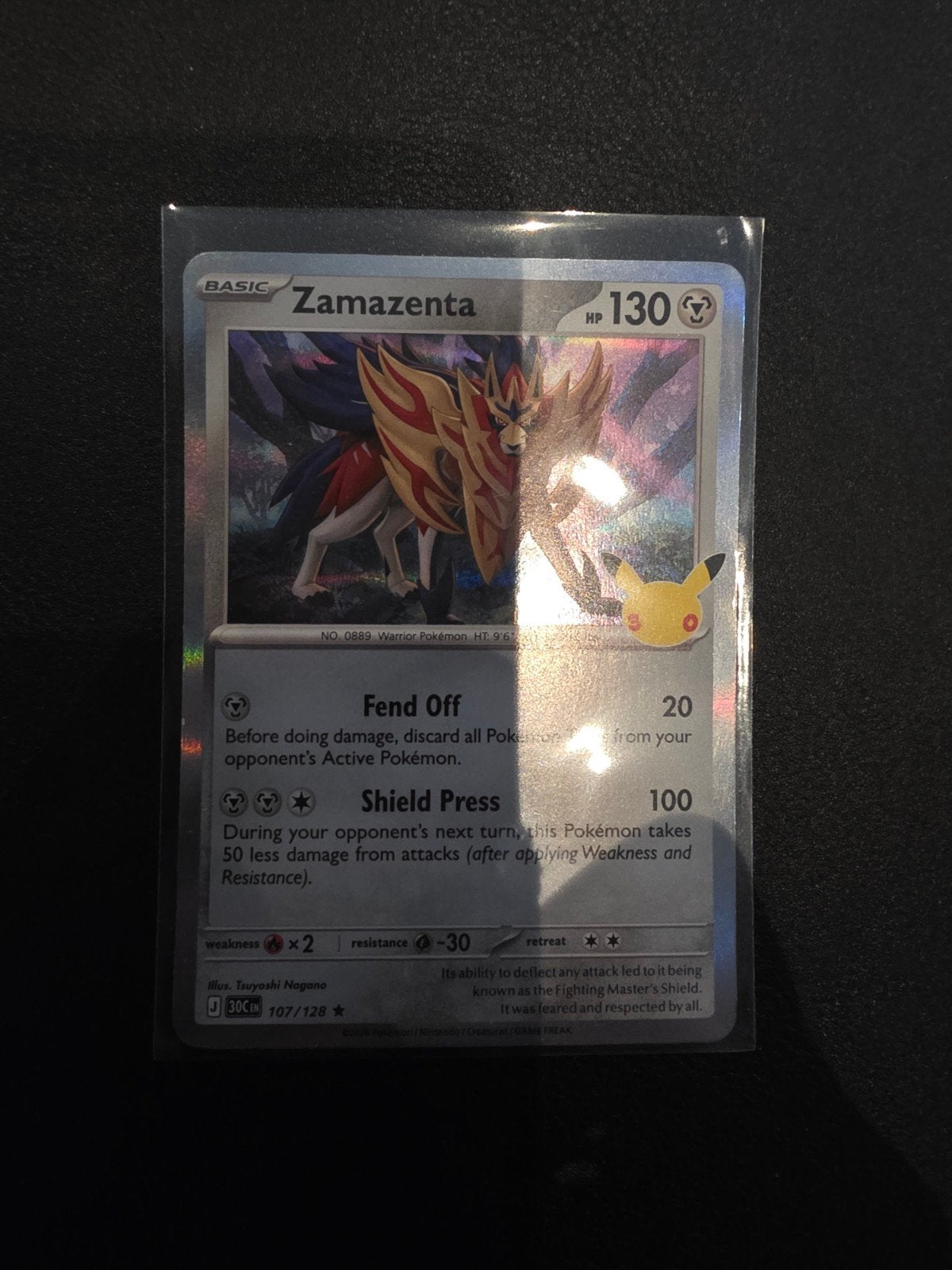 Zamazenta 107/128 30th anniversary holo, Ophalen of Verzenden