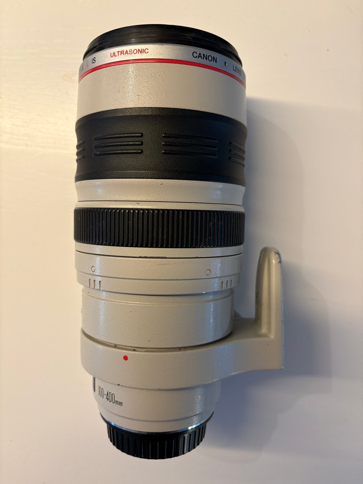 Canon Zoomlens EF 100-400mm 1:4.5-5.6 met tas en zonneklep, Ophalen, Gebruikt, Canon, Beschermhoes/tas
