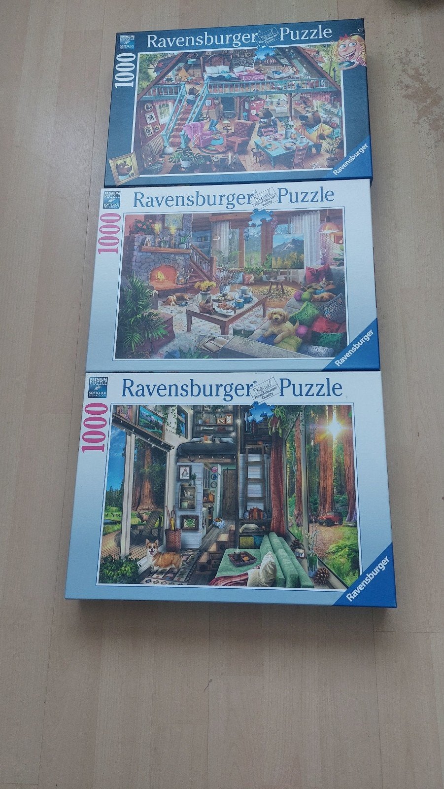 Intrieur met dieren Ravensburger, Hobby en Vrije tijd, Ophalen of Verzenden, 500 t/m 1500 stukjes, Zo goed als nieuw, Legpuzzel