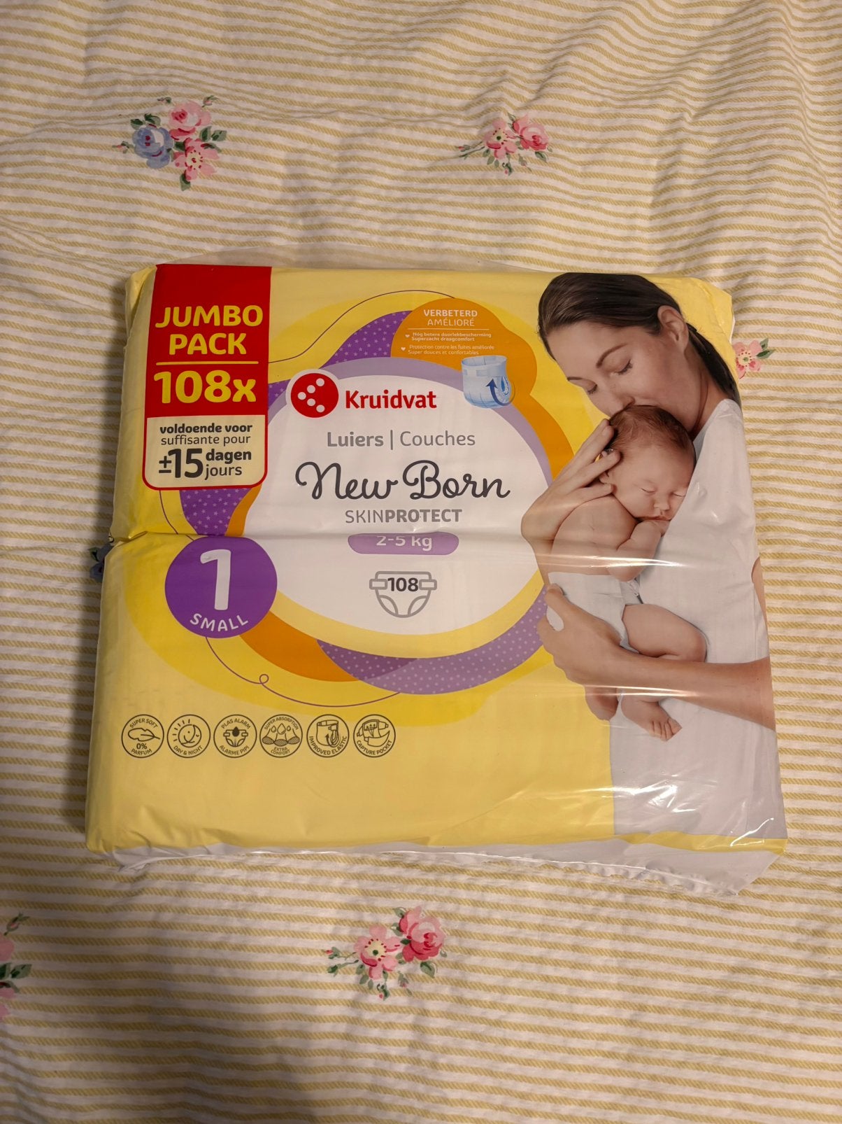 2 pakken Kruidvat luiers jumbopack maat 1, Ophalen, Nieuw