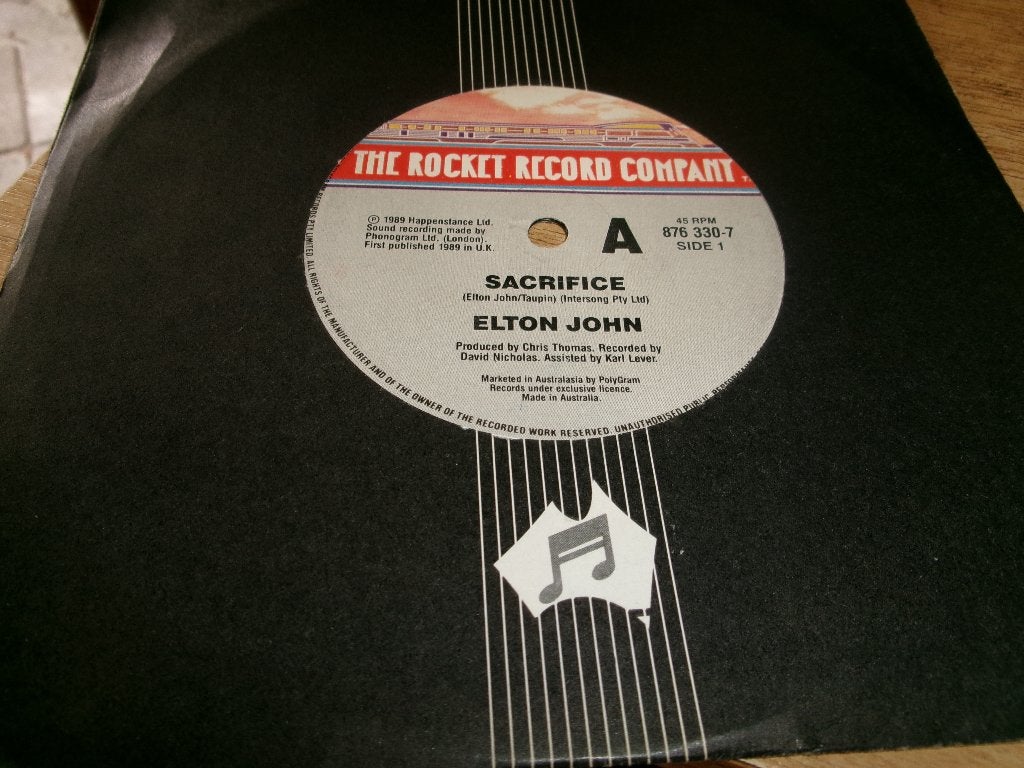 ELTON JOHN / Sacrifice / Australië / NM / 1989, Ophalen of Verzenden, Gebruikt, Pop