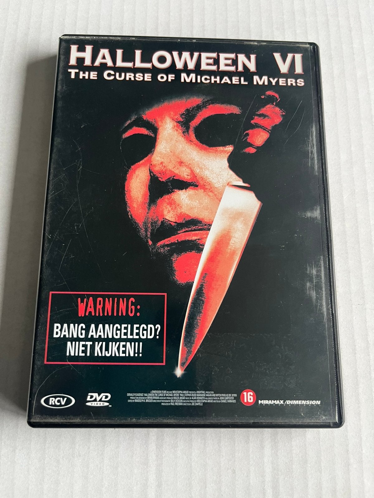 Halloween VI: The Curse of Michael Myers DVD, Cd's en Dvd's, Dvd's | Horror, Vanaf 16 jaar, Ophalen of Verzenden, Gebruikt, Slasher