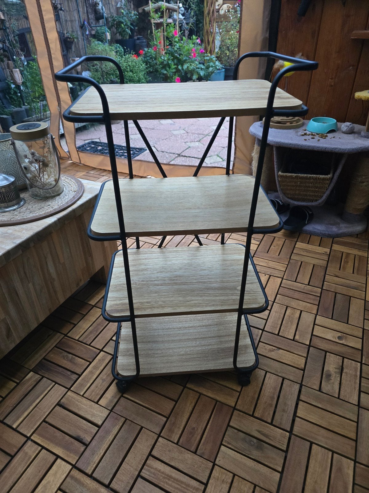 Verrijdbaar serveerwagen/trolley met 3 planken, Ophalen