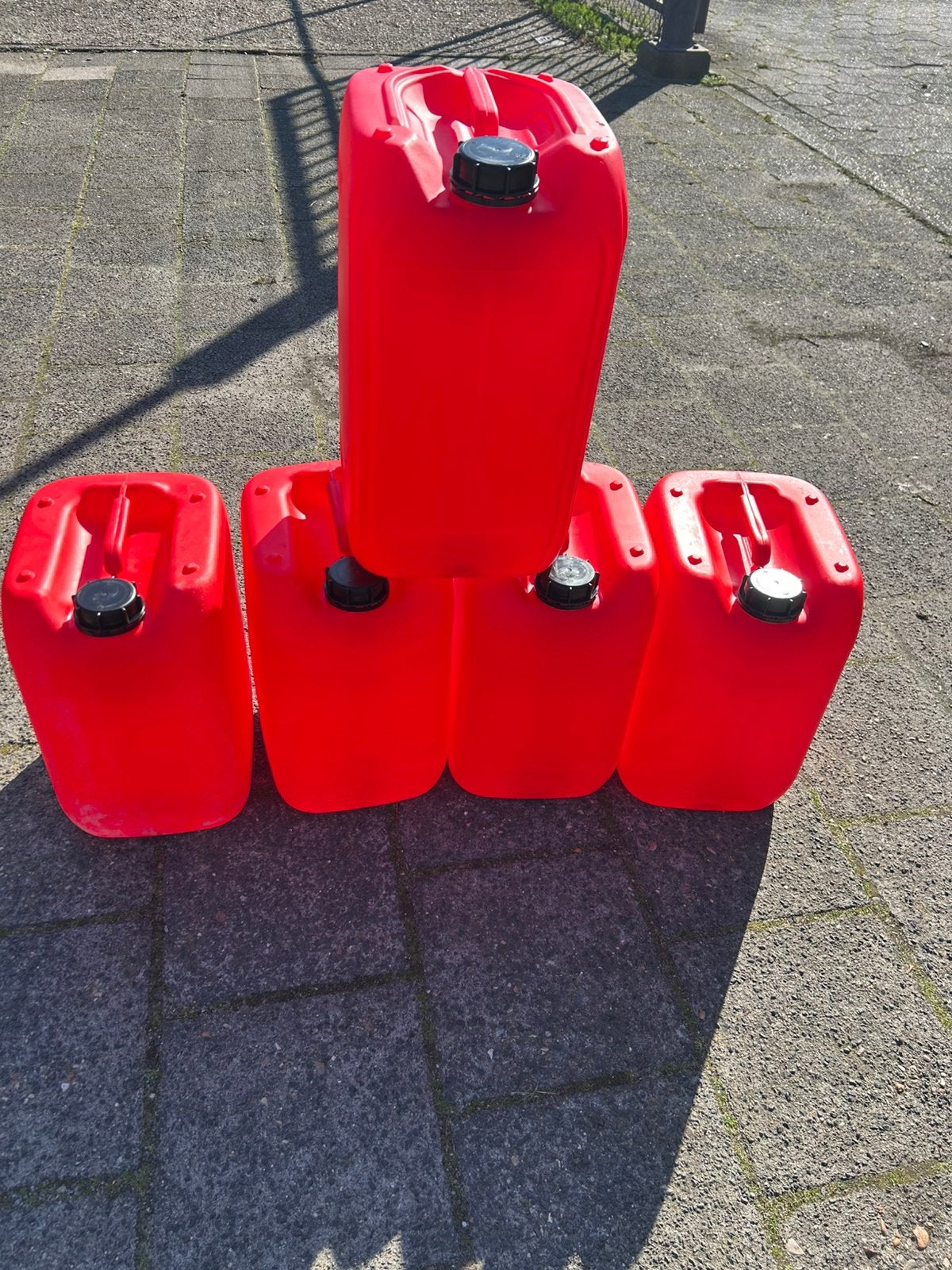 Jerrycans 5 stuks set 25 euro droog en schoon, Minder dan 75 liter, Ophalen, Gebruikt