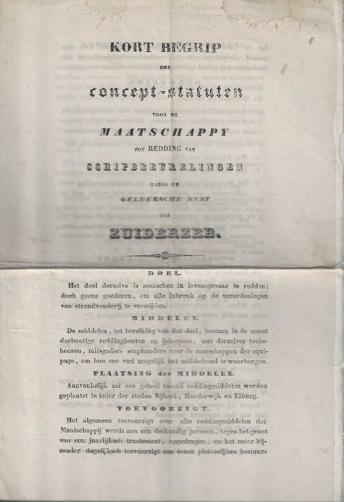 Maatschappy tot redding van schipbreukelingen Gelderse Kust, Boeken, Ophalen of Verzenden, 19e eeuw, Gelezen