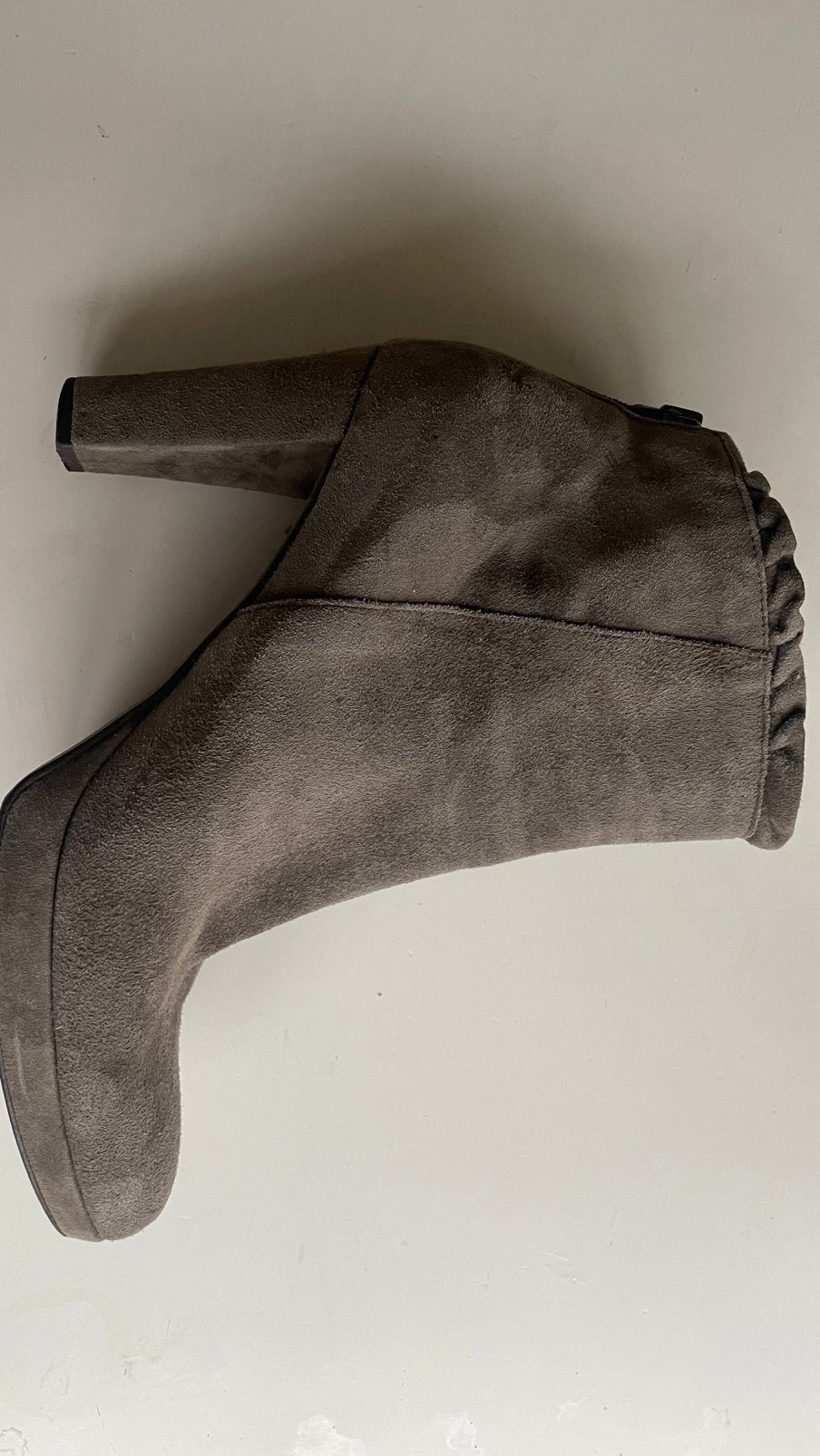 Te koop: leren Italiaanse laarzen, taupe, 41, Ophalen of Verzenden, Zo goed als nieuw, Bruin, Hoge laarzen