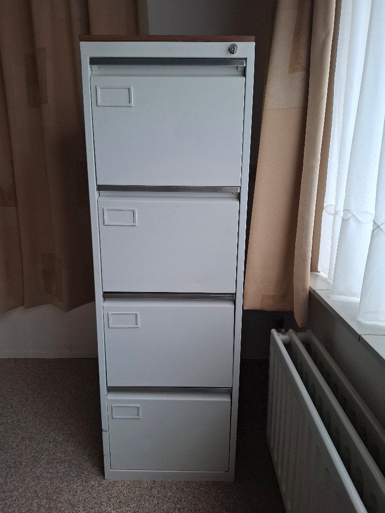 Metalen archiefkast met laden, Huis en Inrichting, Kasten | Roldeurkasten en Archiefkasten, Ophalen, Minder dan 50 cm, Gebruikt
