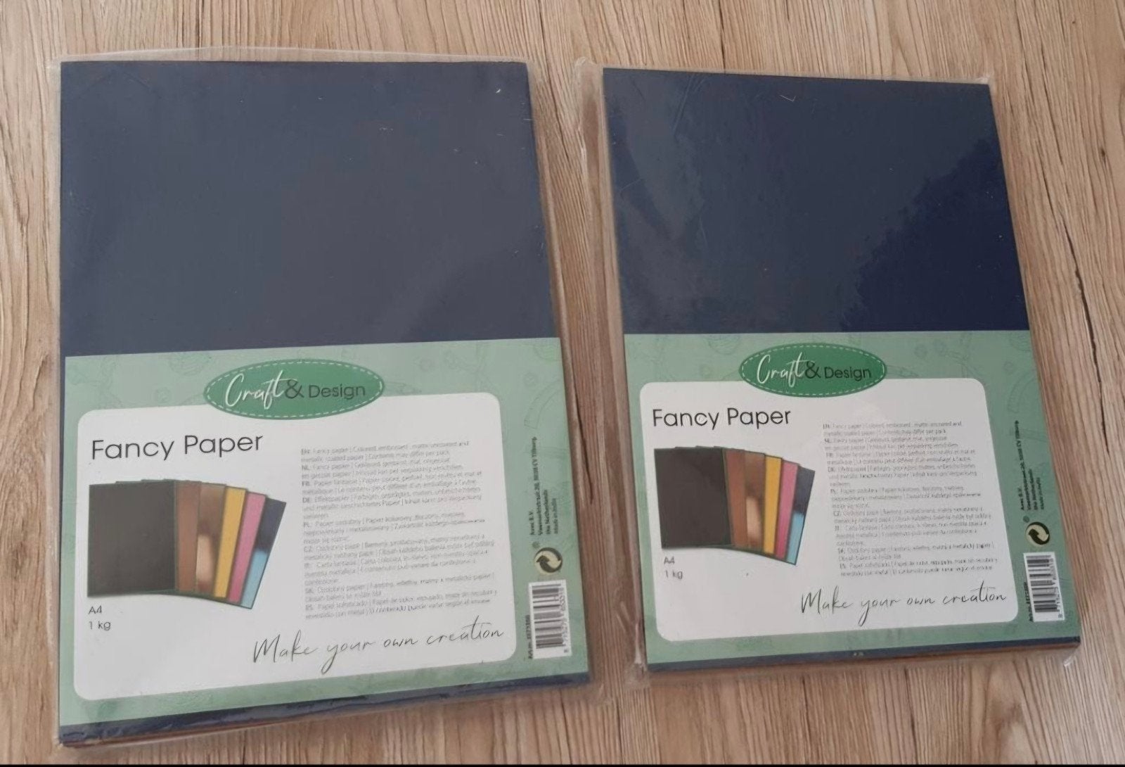 Fancy Paper A4 - Gekleurd en Gecoat Papier (2x), Overige thema's, Nieuw, Meerkleurig, Ophalen of Verzenden