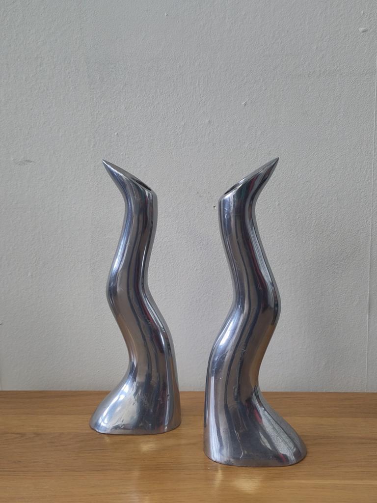 2x Vintage Ikea kandelaar Anatomi design Anna Everlund, Gebruikt, Overige kleuren, ., Ophalen of Verzenden